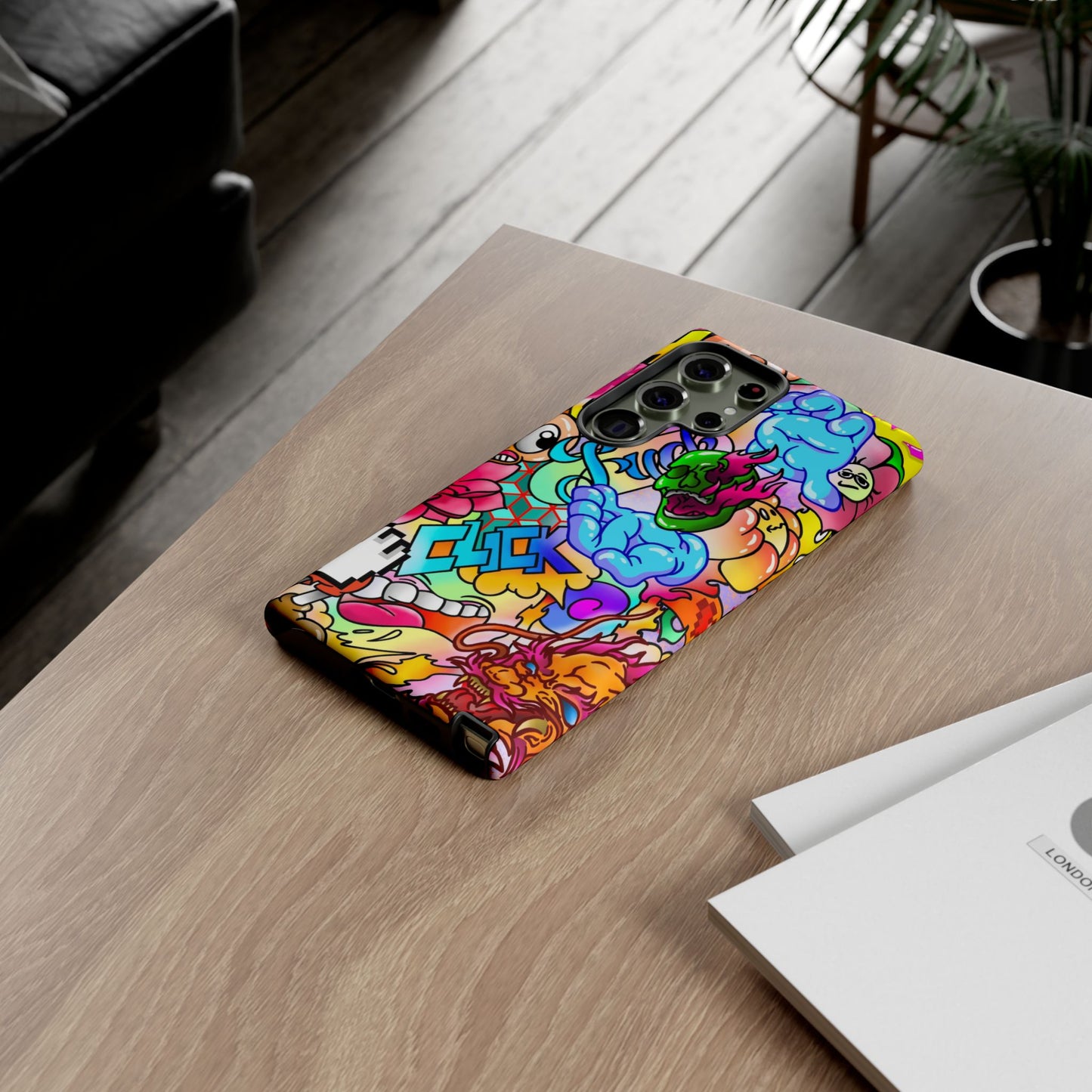 Vibrant Tough Phone Case - Funky Art Design for Gamers & Art Lovers