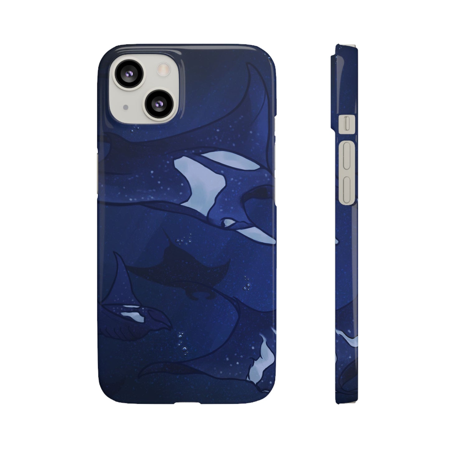 Ocean-Inspired Snap Case | Vibrant Manta Ray design