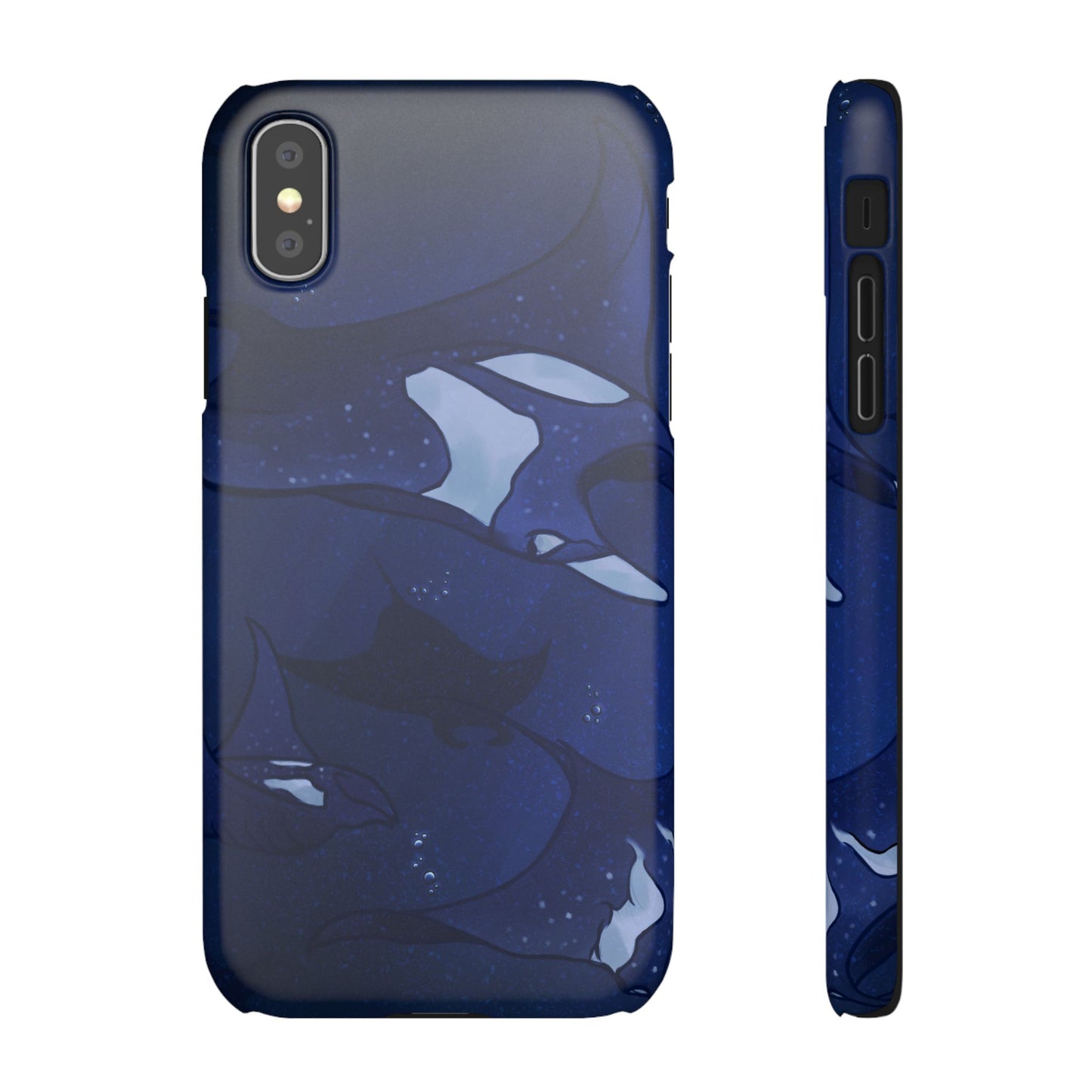 Ocean-Inspired Snap Case | Vibrant Manta Ray design