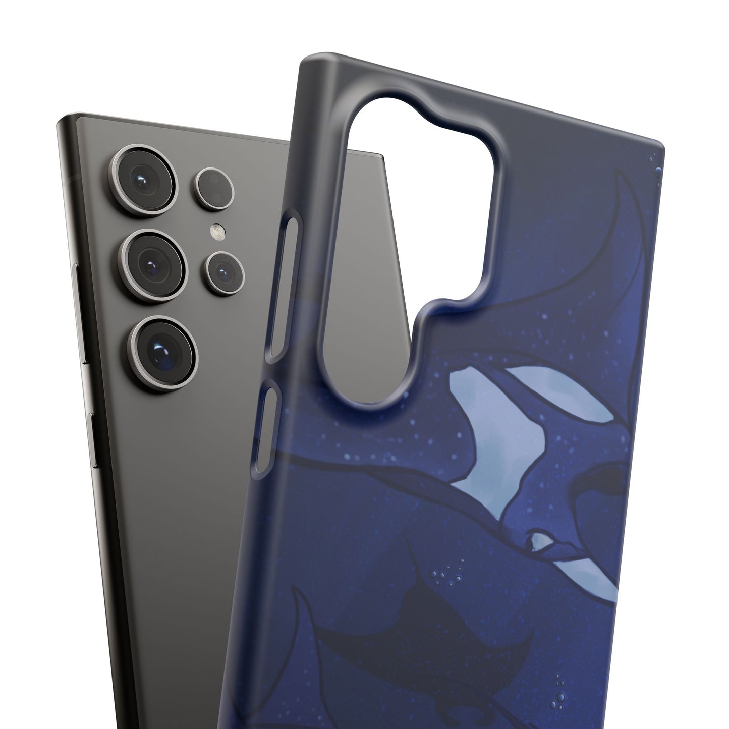 Ocean-Inspired Snap Case | Vibrant Manta Ray design
