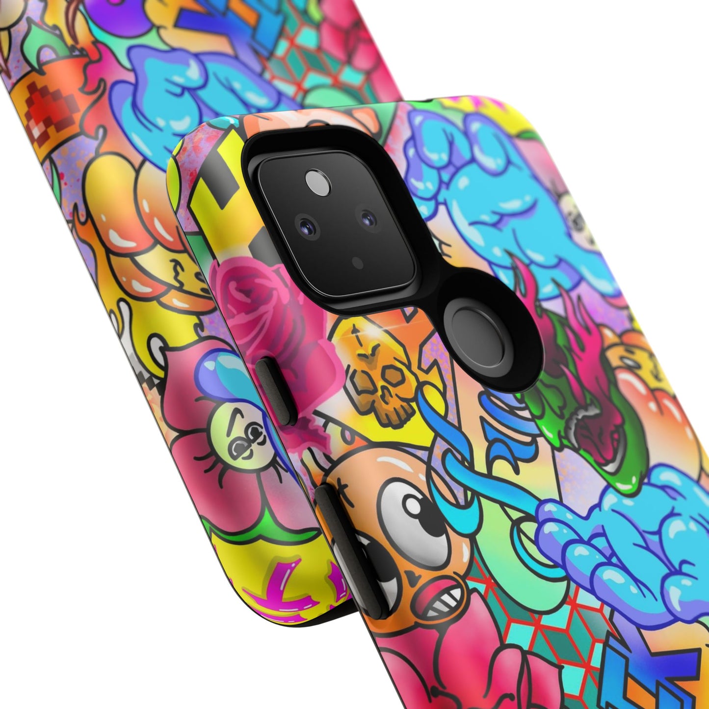 Vibrant Tough Phone Case - Funky Art Design for Gamers & Art Lovers