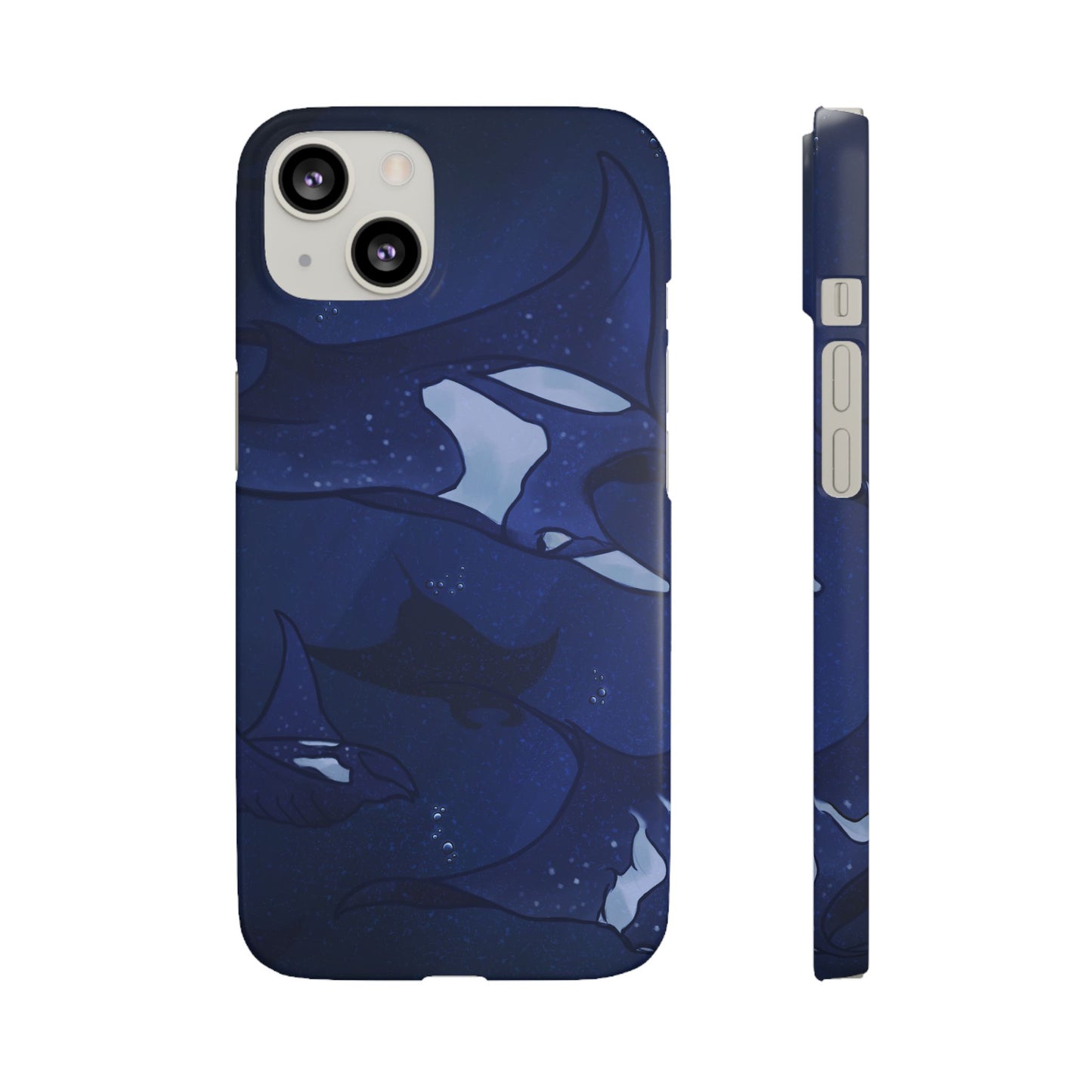 Ocean-Inspired Snap Case | Vibrant Manta Ray design