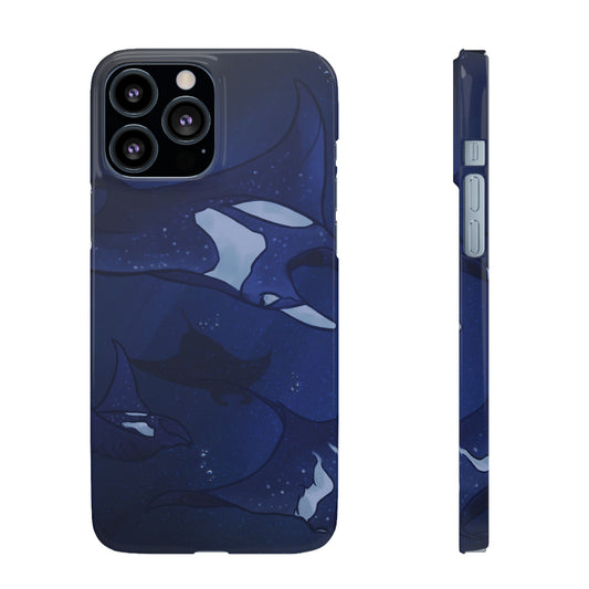 Ocean-Inspired Snap Case | Vibrant Manta Ray design