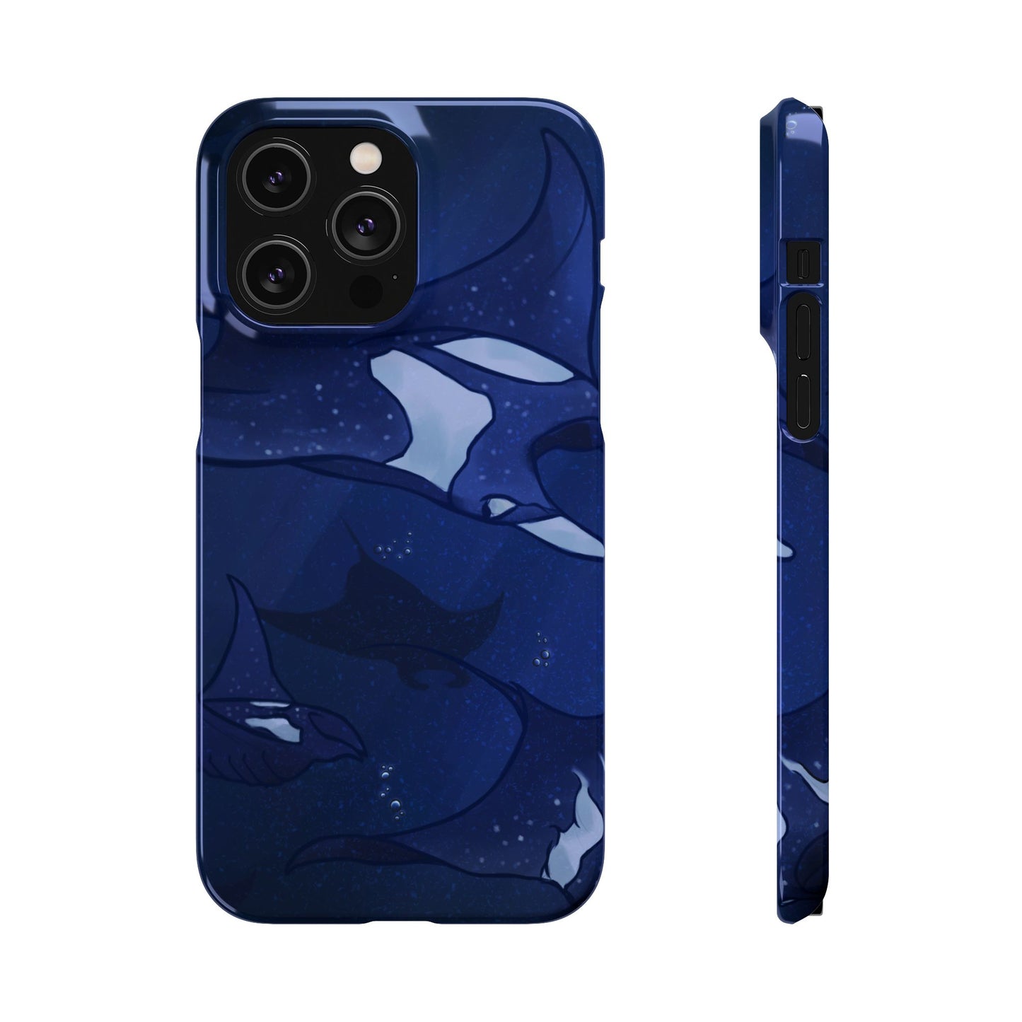 Ocean-Inspired Snap Case | Vibrant Manta Ray design