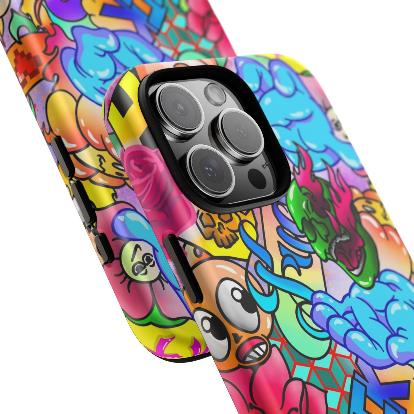 Vibrant Tough Phone Case - Funky Art Design for Gamers & Art Lovers