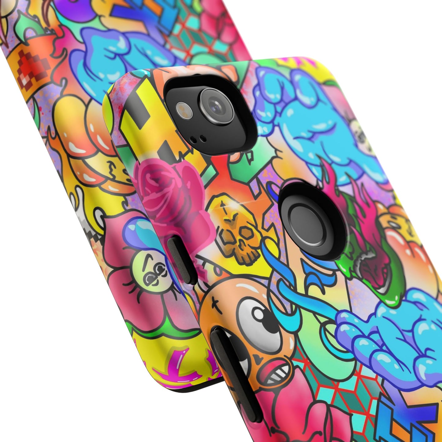Vibrant Tough Phone Case - Funky Art Design for Gamers & Art Lovers