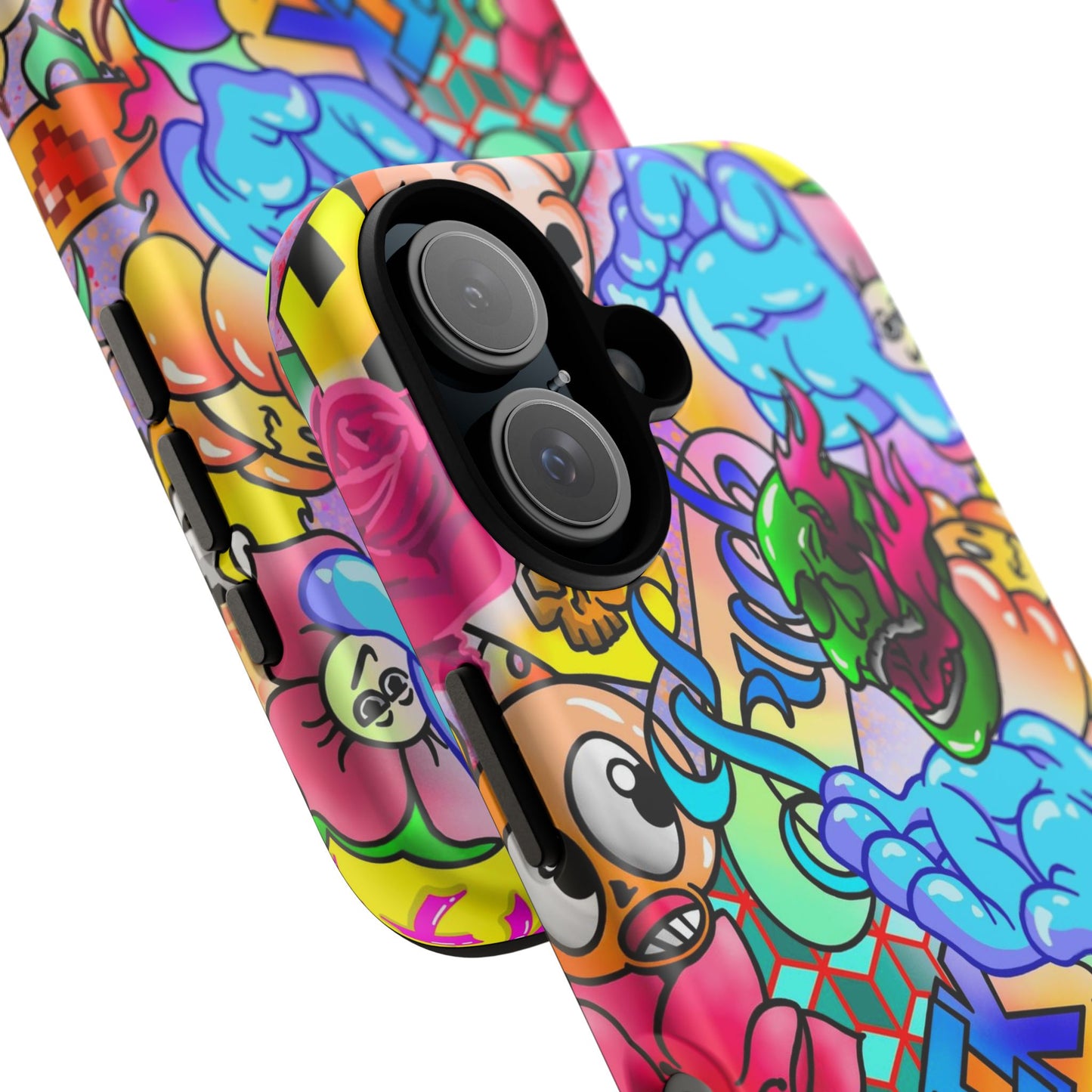 Vibrant Tough Phone Case - Funky Art Design for Gamers & Art Lovers