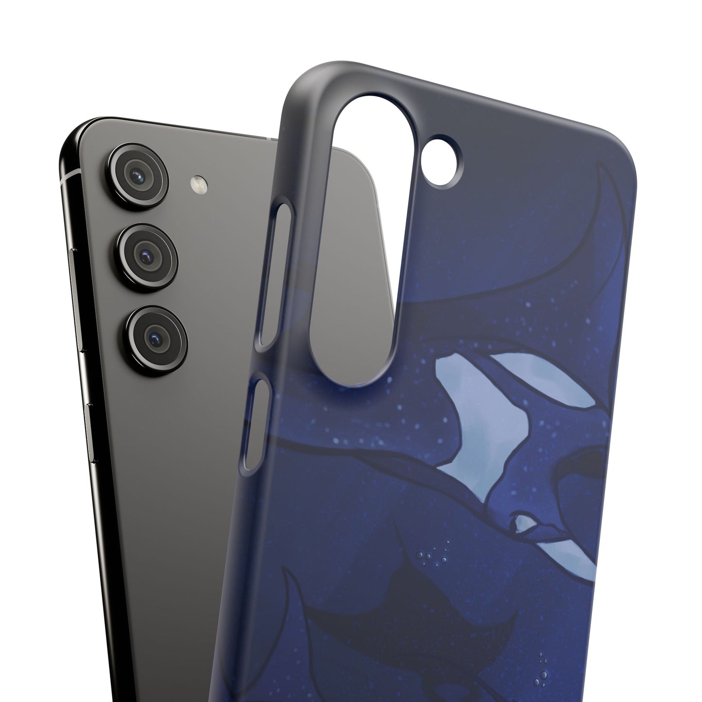 Ocean-Inspired Snap Case | Vibrant Manta Ray design