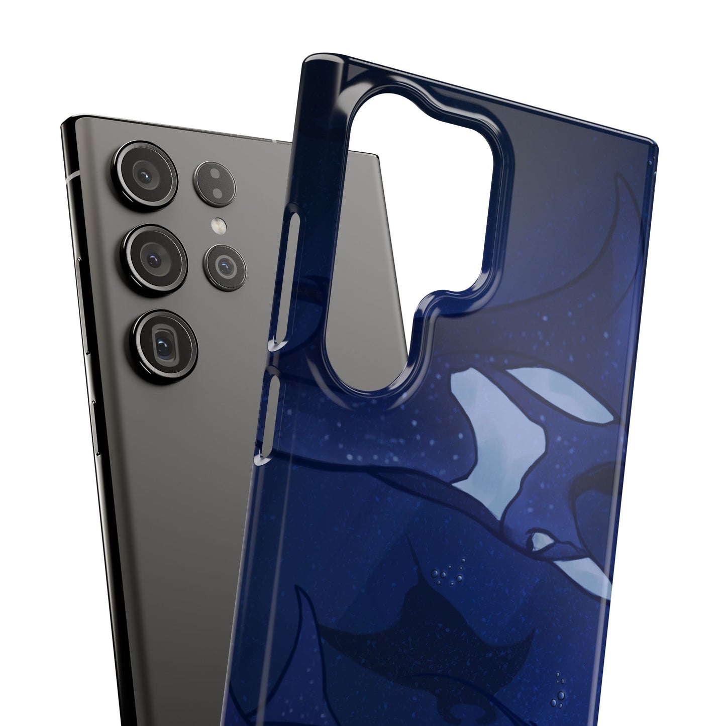 Ocean-Inspired Snap Case | Vibrant Manta Ray design