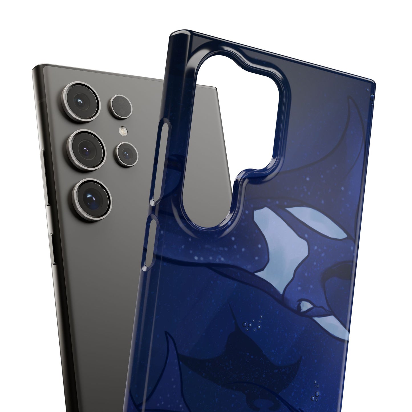 Ocean-Inspired Snap Case | Vibrant Manta Ray design