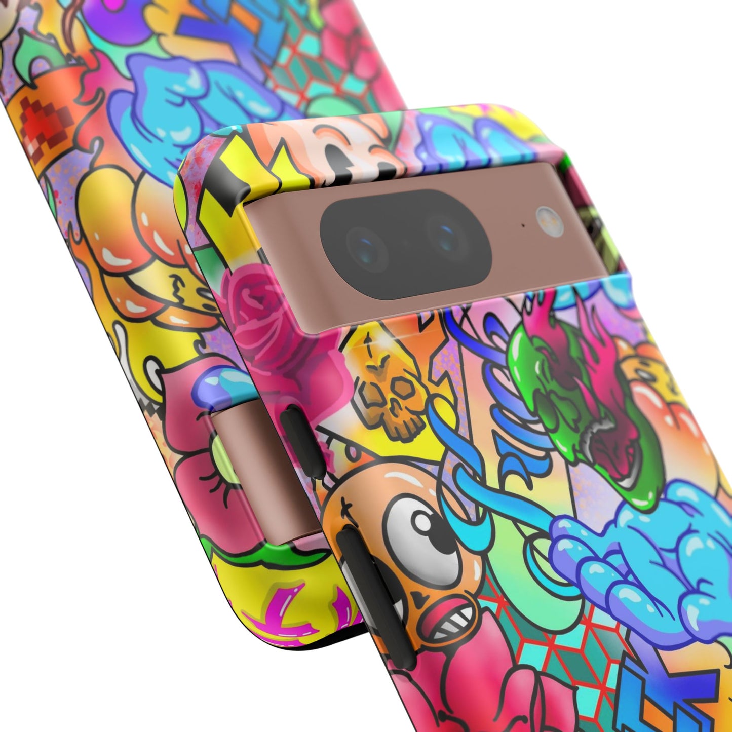 Vibrant Tough Phone Case - Funky Art Design for Gamers & Art Lovers