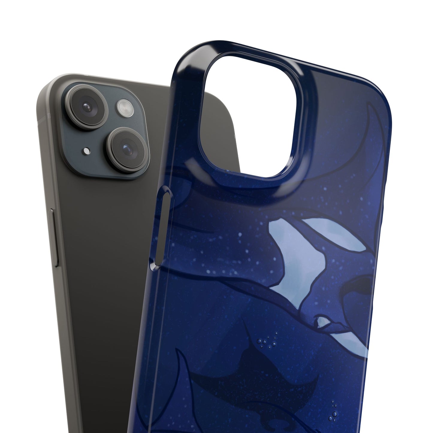 Ocean-Inspired Snap Case | Vibrant Manta Ray design