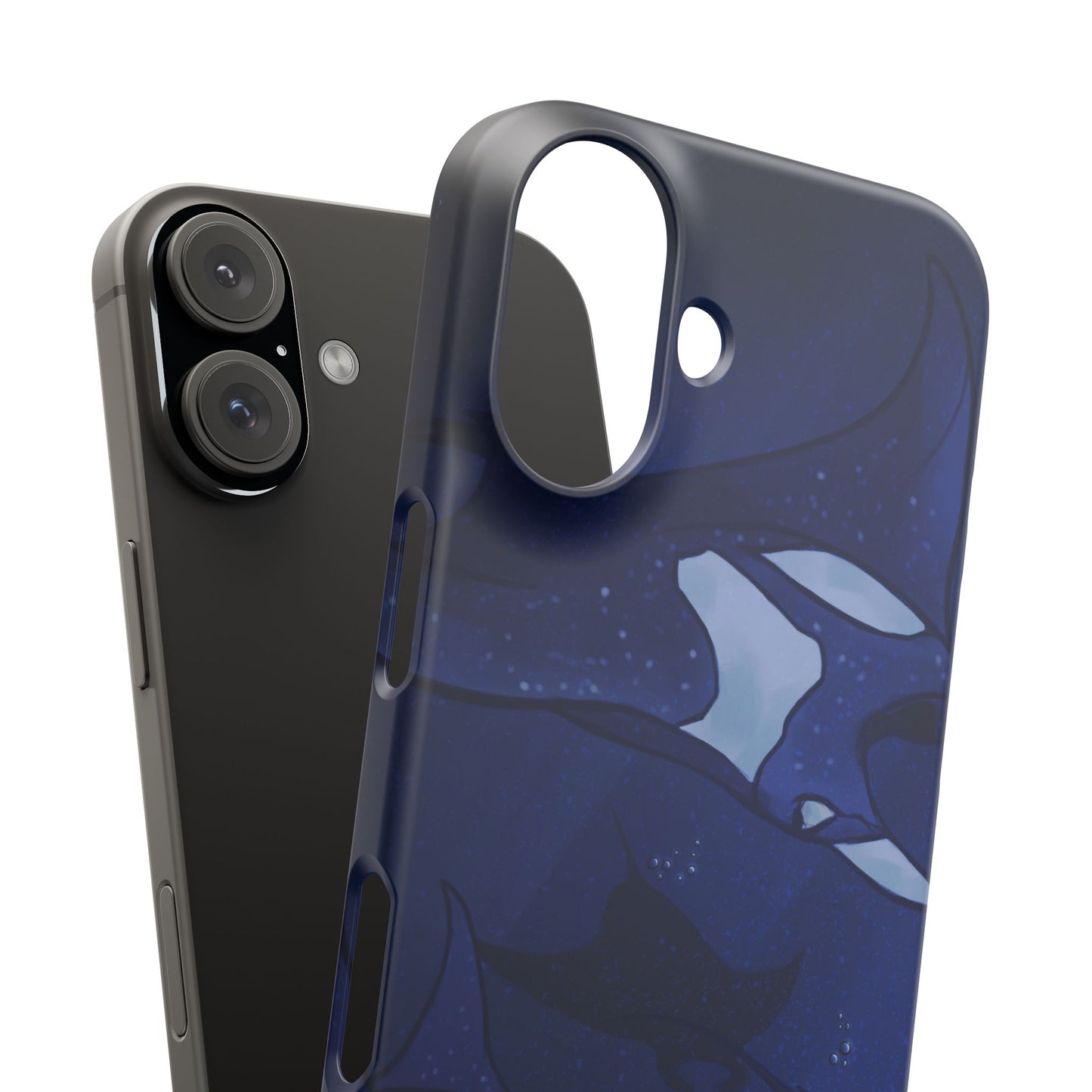 Ocean-Inspired Snap Case | Vibrant Manta Ray design