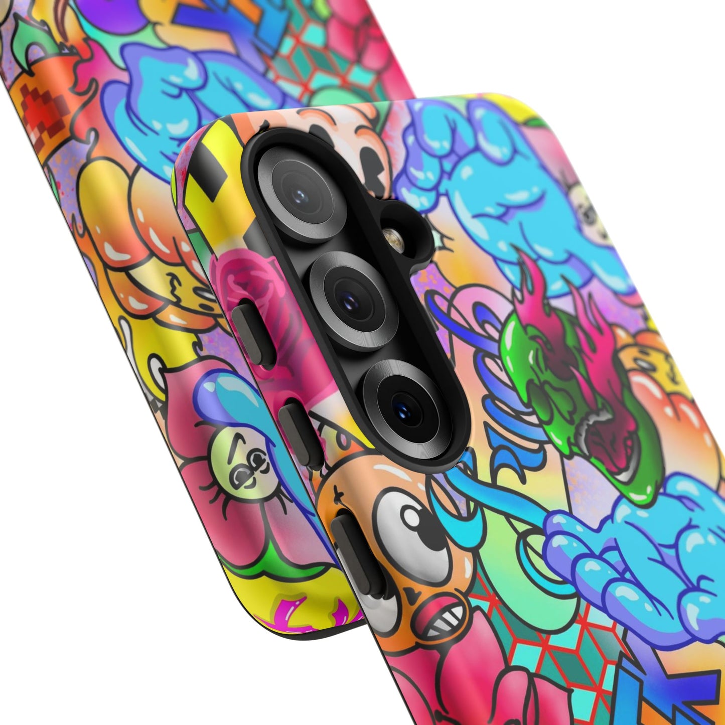 Vibrant Tough Phone Case - Funky Art Design for Gamers & Art Lovers