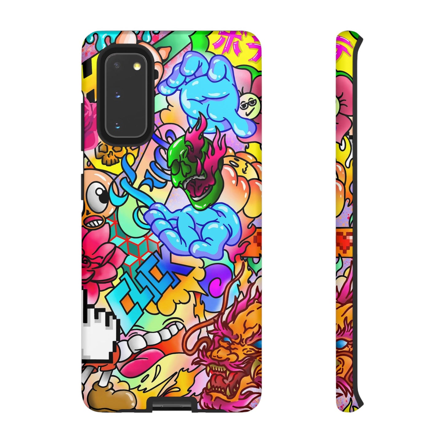 Vibrant Tough Phone Case - Funky Art Design for Gamers & Art Lovers