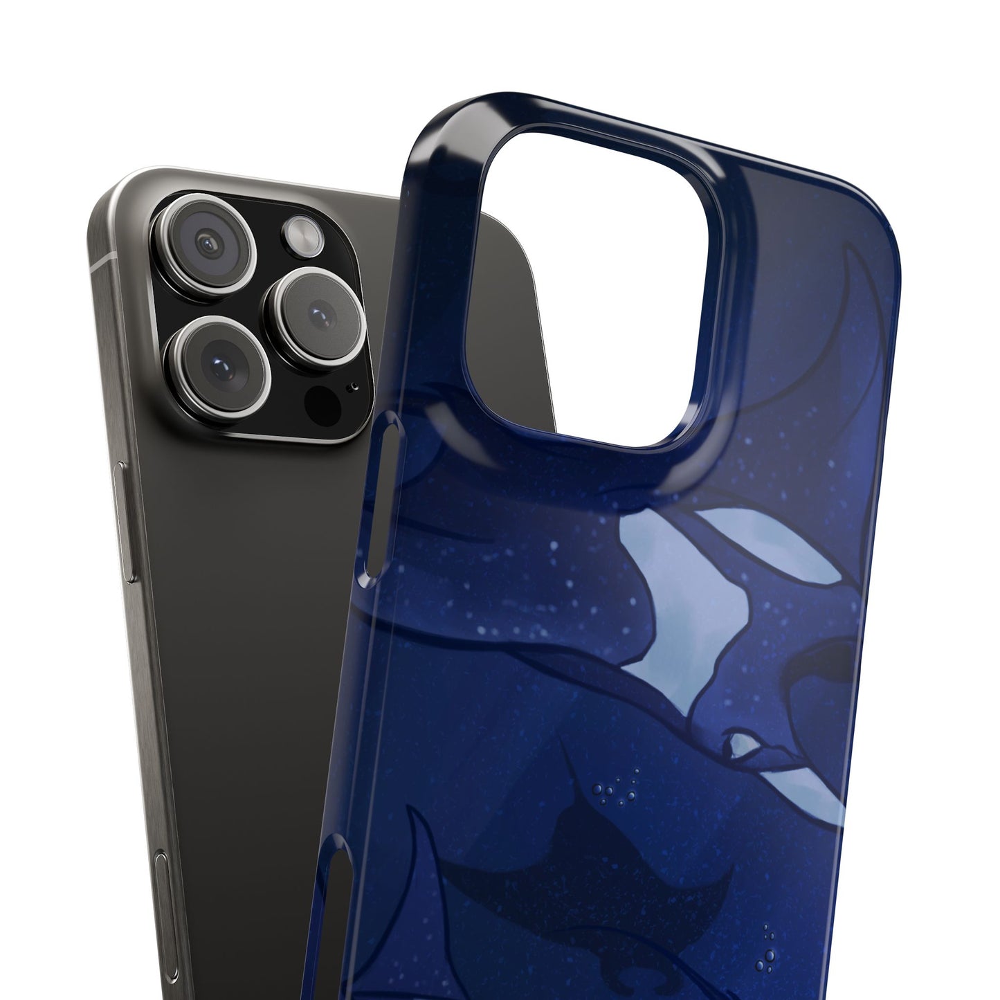 Ocean-Inspired Snap Case | Vibrant Manta Ray design