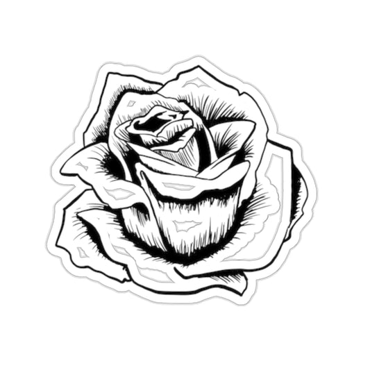 Rose Line Art - Sticker