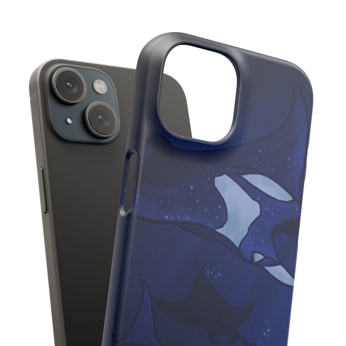 Ocean-Inspired Snap Case | Vibrant Manta Ray design