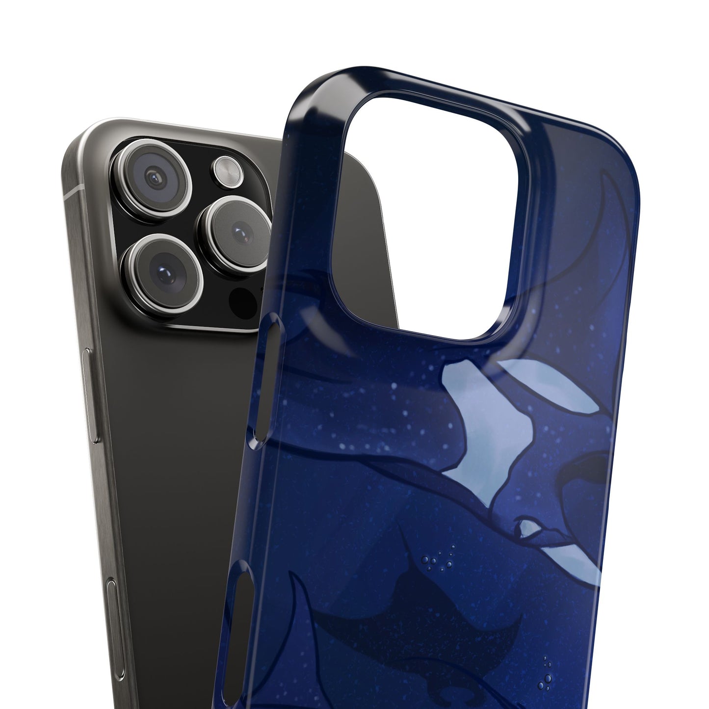 Ocean-Inspired Snap Case | Vibrant Manta Ray design