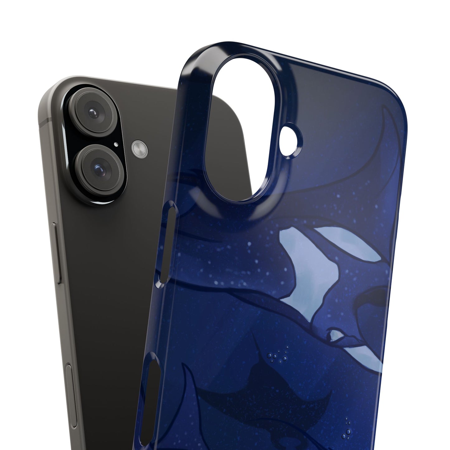 Ocean-Inspired Snap Case | Vibrant Manta Ray design