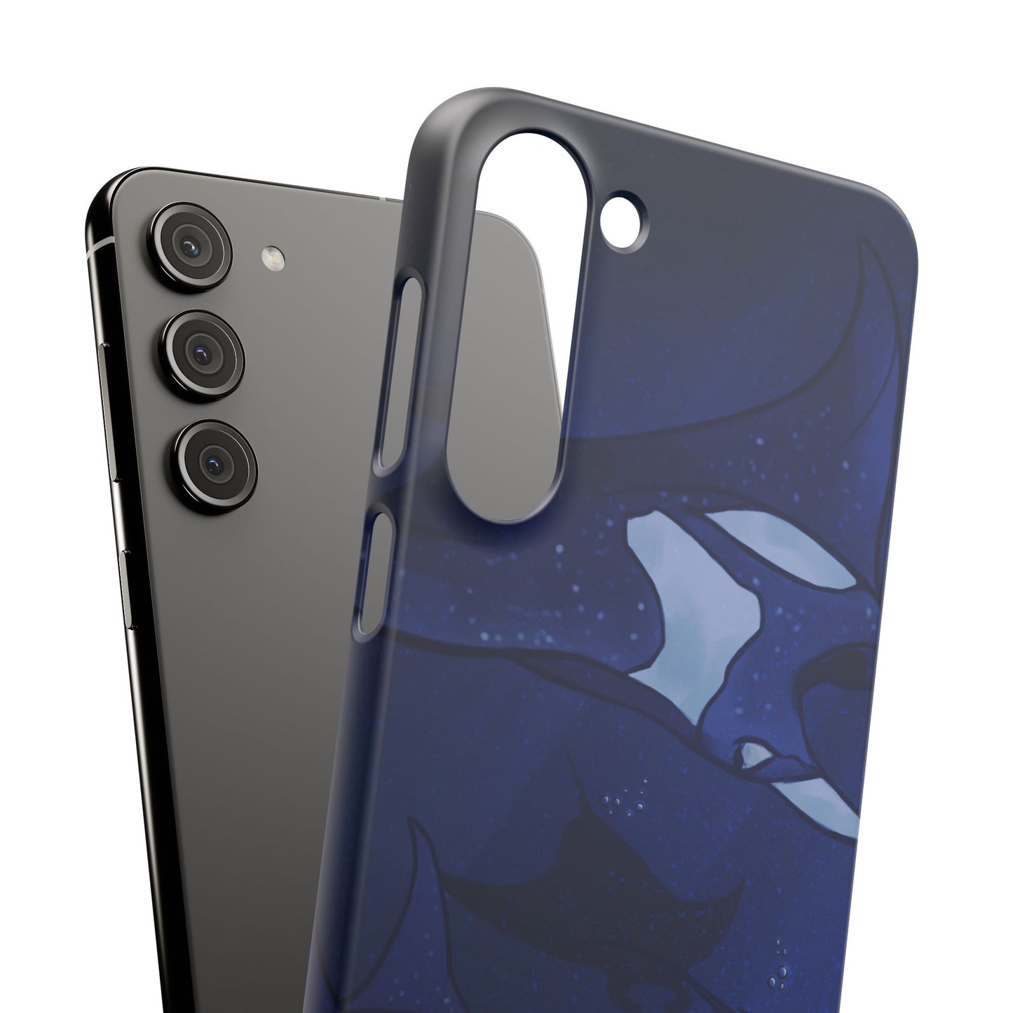 Ocean-Inspired Snap Case | Vibrant Manta Ray design