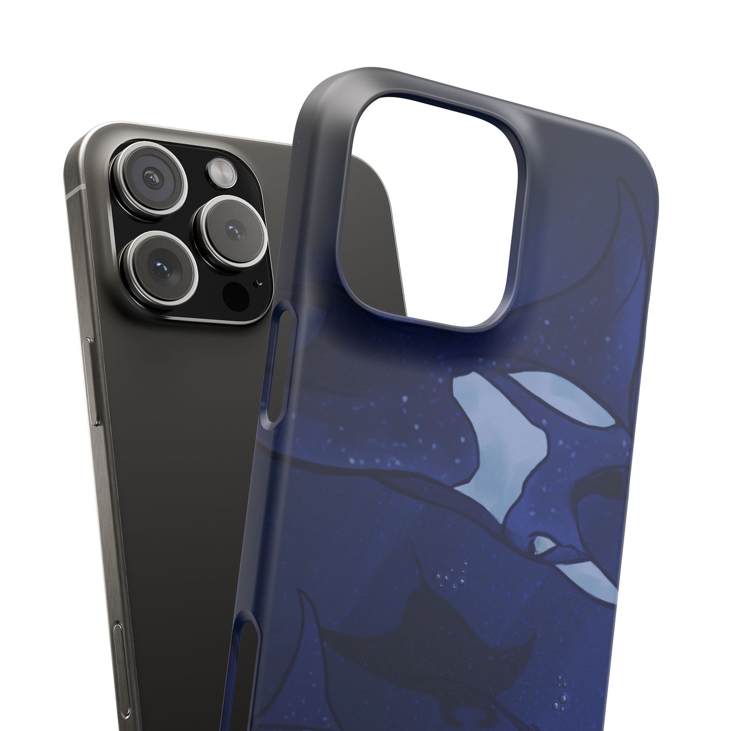 Ocean-Inspired Snap Case | Vibrant Manta Ray design