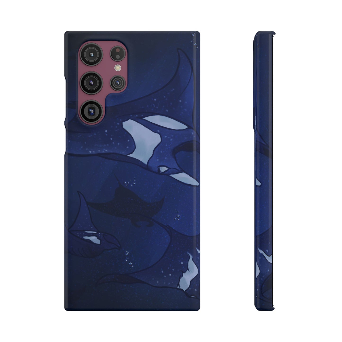 Ocean-Inspired Snap Case | Vibrant Manta Ray design