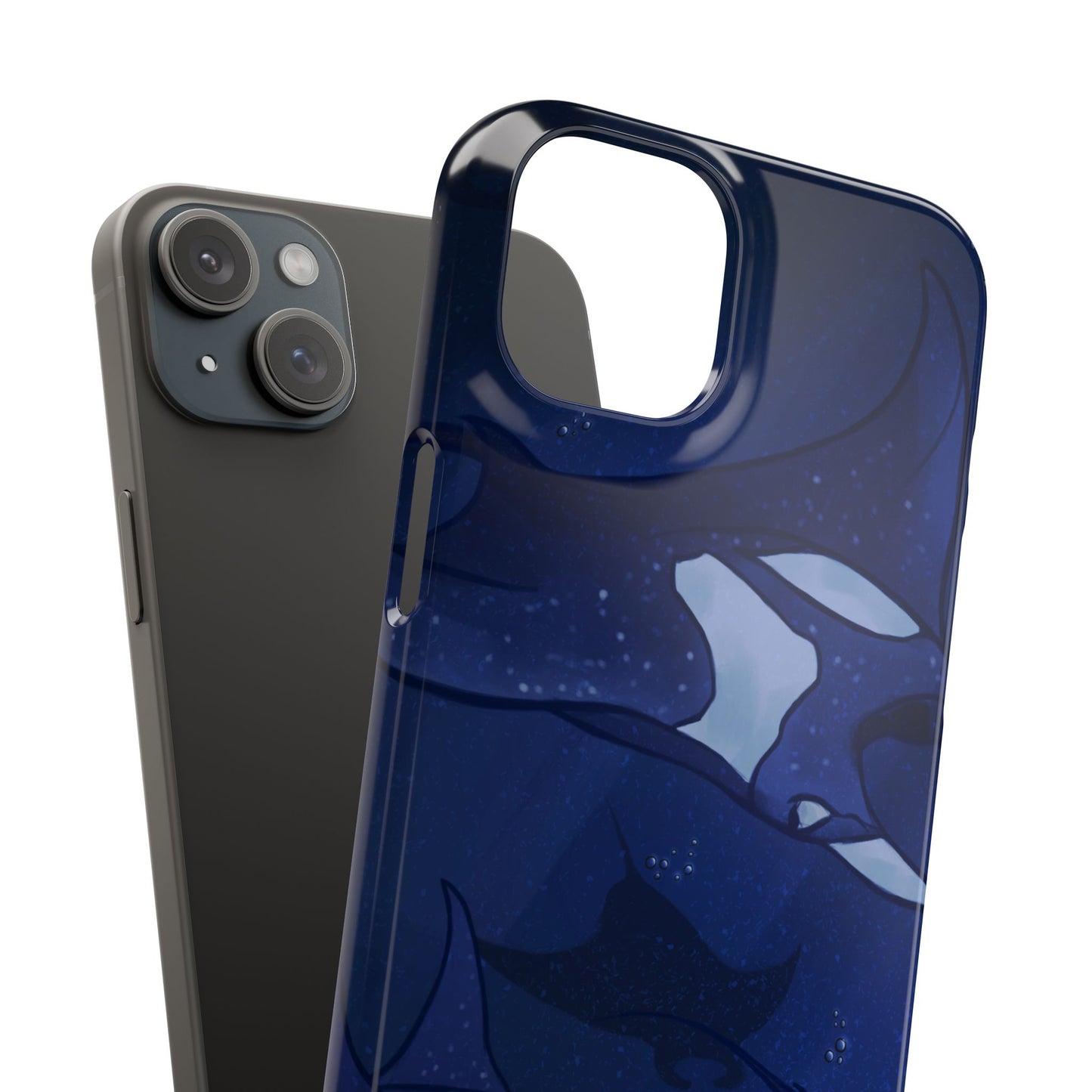 Ocean-Inspired Snap Case | Vibrant Manta Ray design