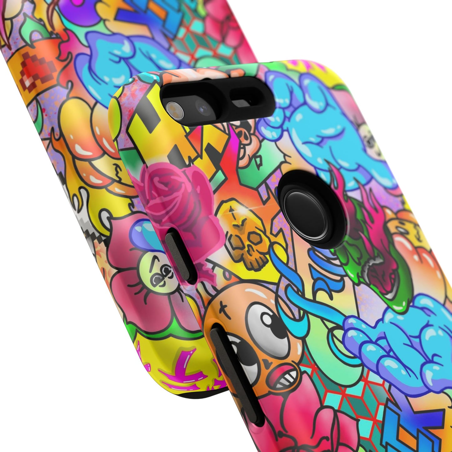 Vibrant Tough Phone Case - Funky Art Design for Gamers & Art Lovers