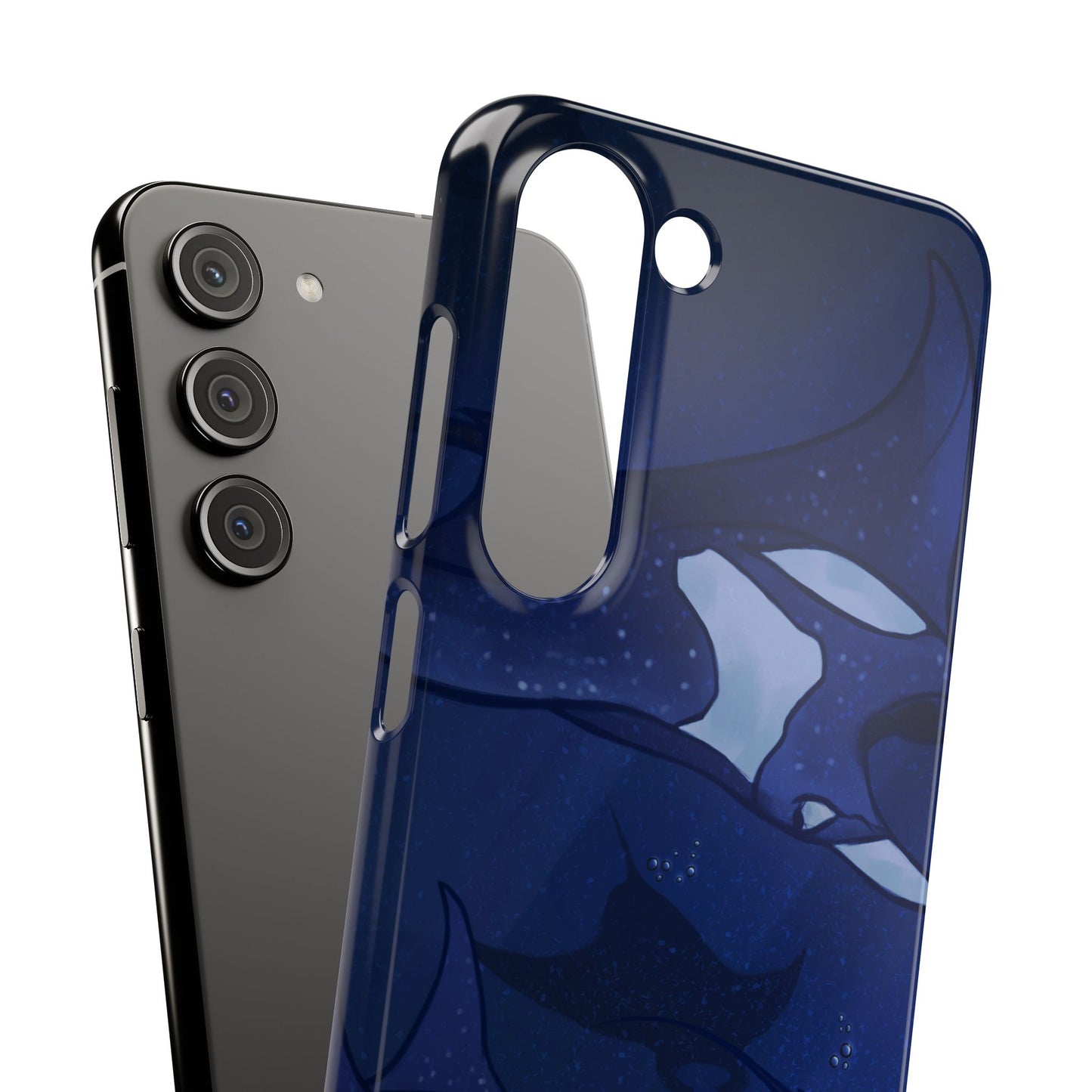 Ocean-Inspired Snap Case | Vibrant Manta Ray design