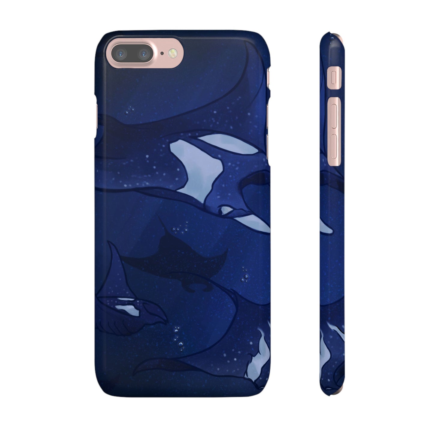 Ocean-Inspired Snap Case | Vibrant Manta Ray design