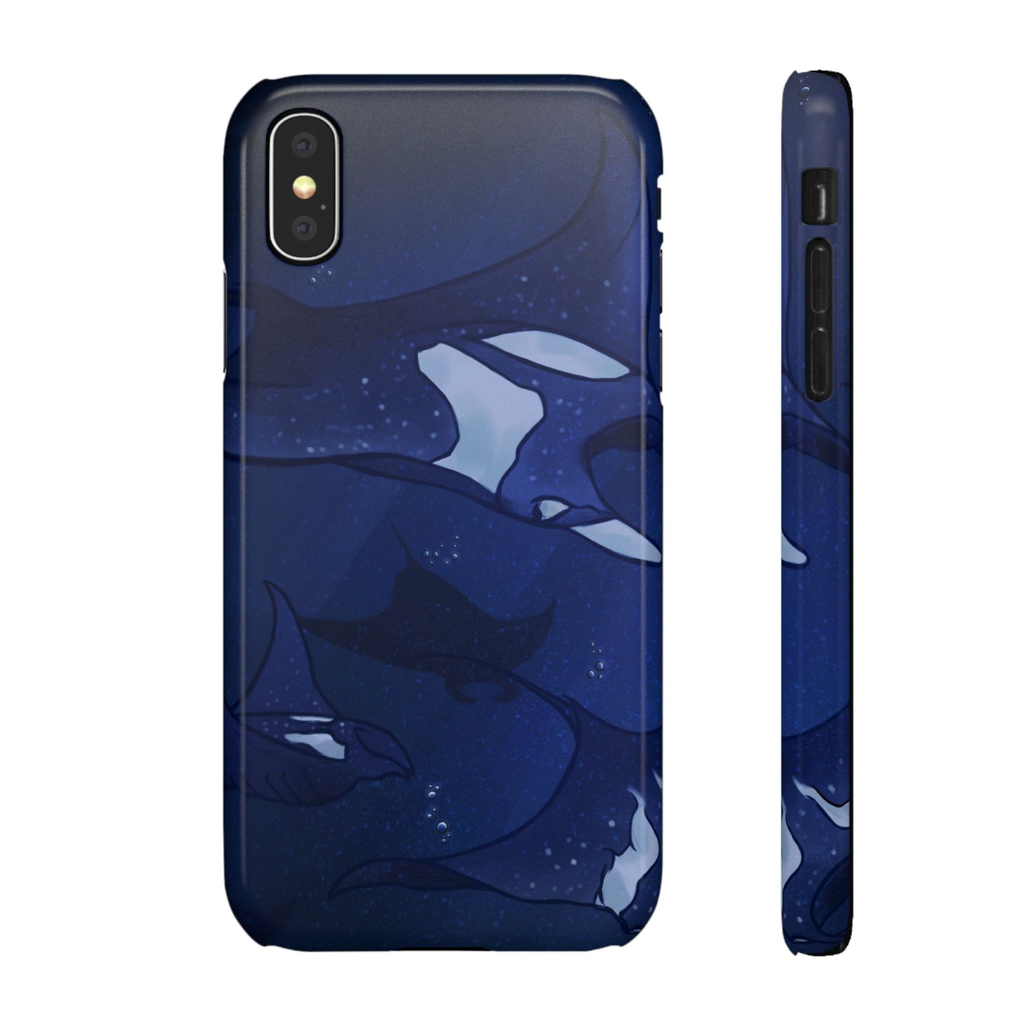 Ocean-Inspired Snap Case | Vibrant Manta Ray design