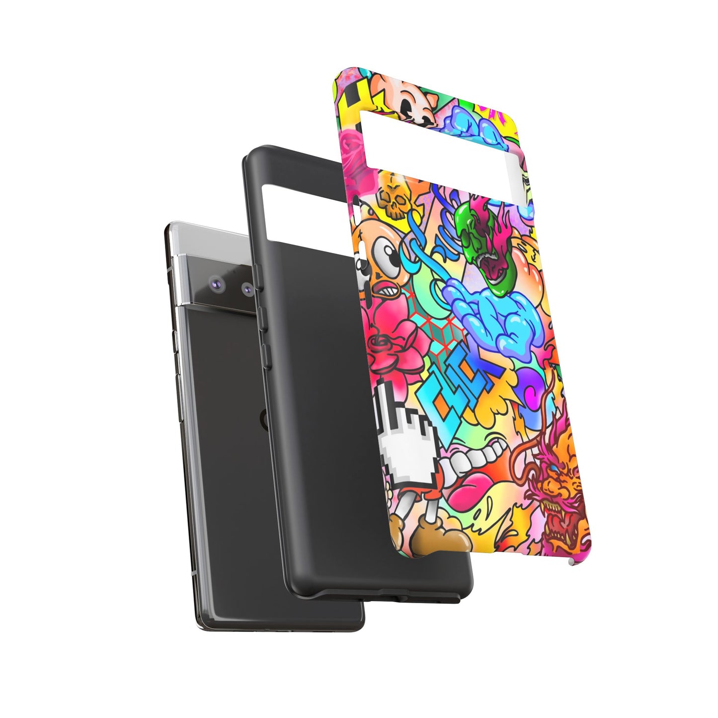 Vibrant Tough Phone Case - Funky Art Design for Gamers & Art Lovers
