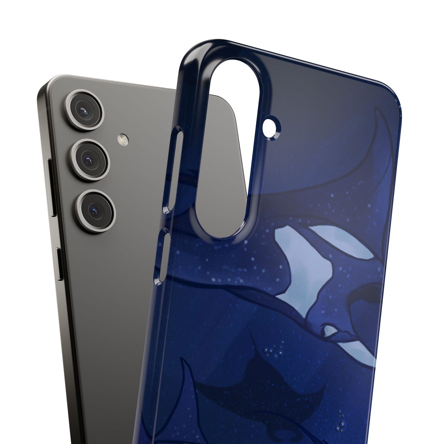 Ocean-Inspired Snap Case | Vibrant Manta Ray design