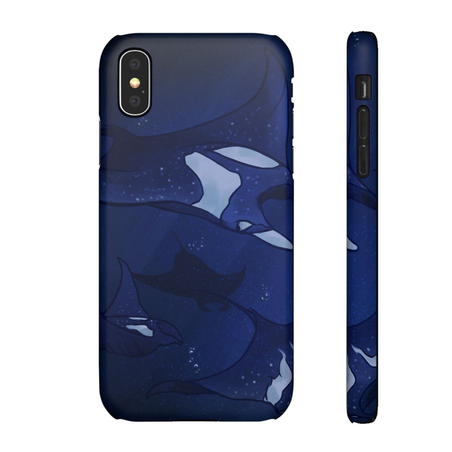 Ocean-Inspired Snap Case | Vibrant Manta Ray design