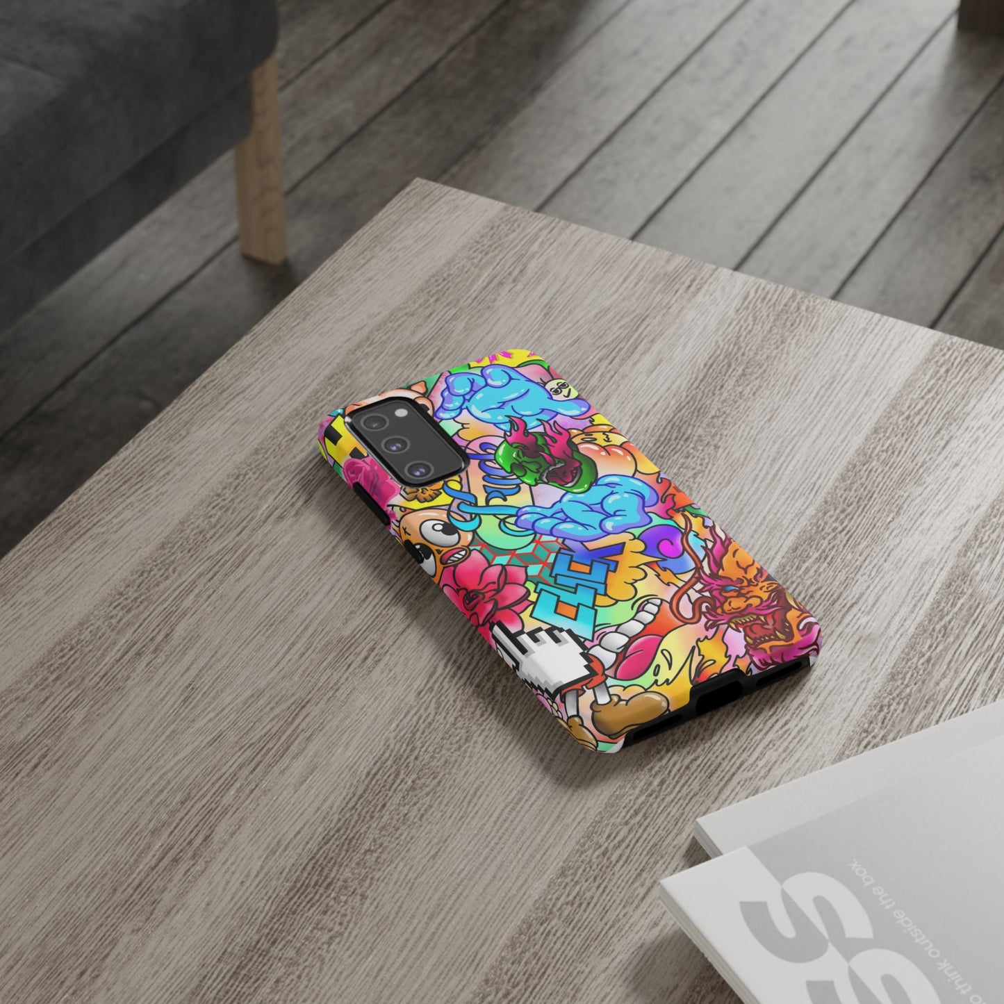 Vibrant Tough Phone Case - Funky Art Design for Gamers & Art Lovers