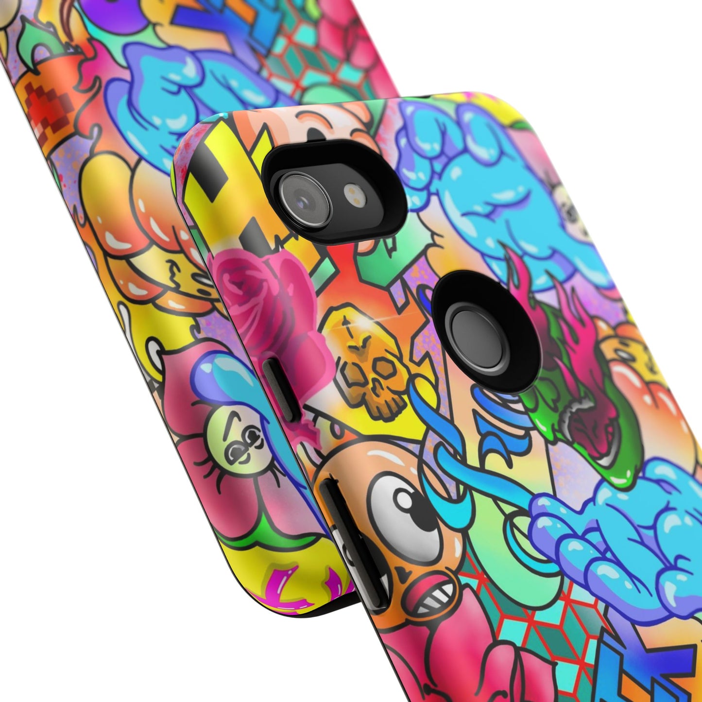 Vibrant Tough Phone Case - Funky Art Design for Gamers & Art Lovers