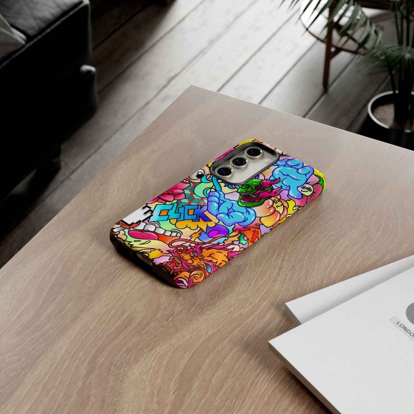 Vibrant Tough Phone Case - Funky Art Design for Gamers & Art Lovers