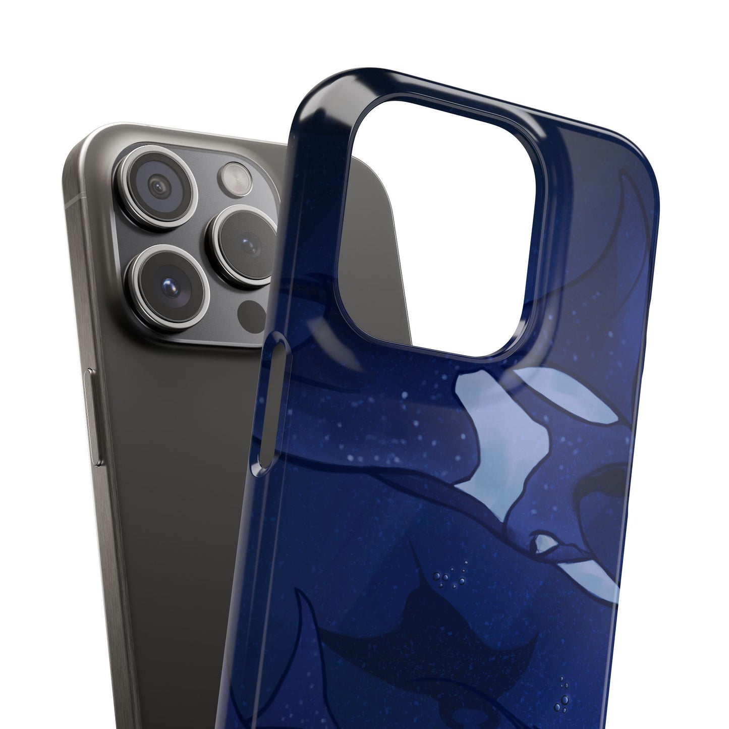 Ocean-Inspired Snap Case | Vibrant Manta Ray design