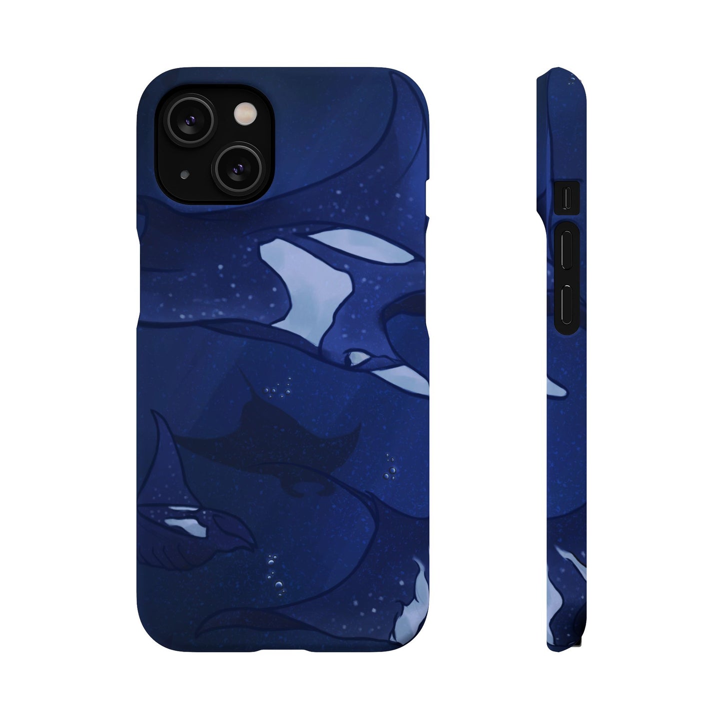 Ocean-Inspired Snap Case | Vibrant Manta Ray design