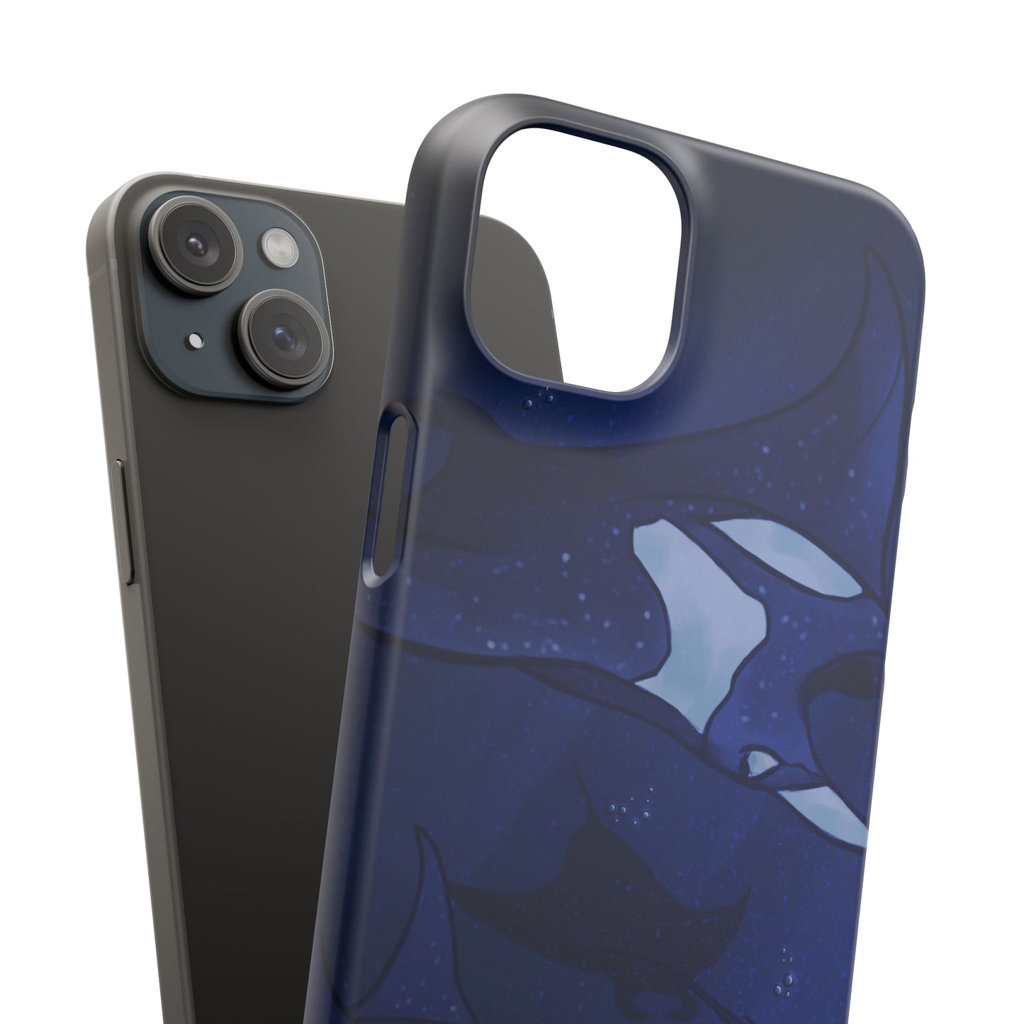 Ocean-Inspired Snap Case | Vibrant Manta Ray design