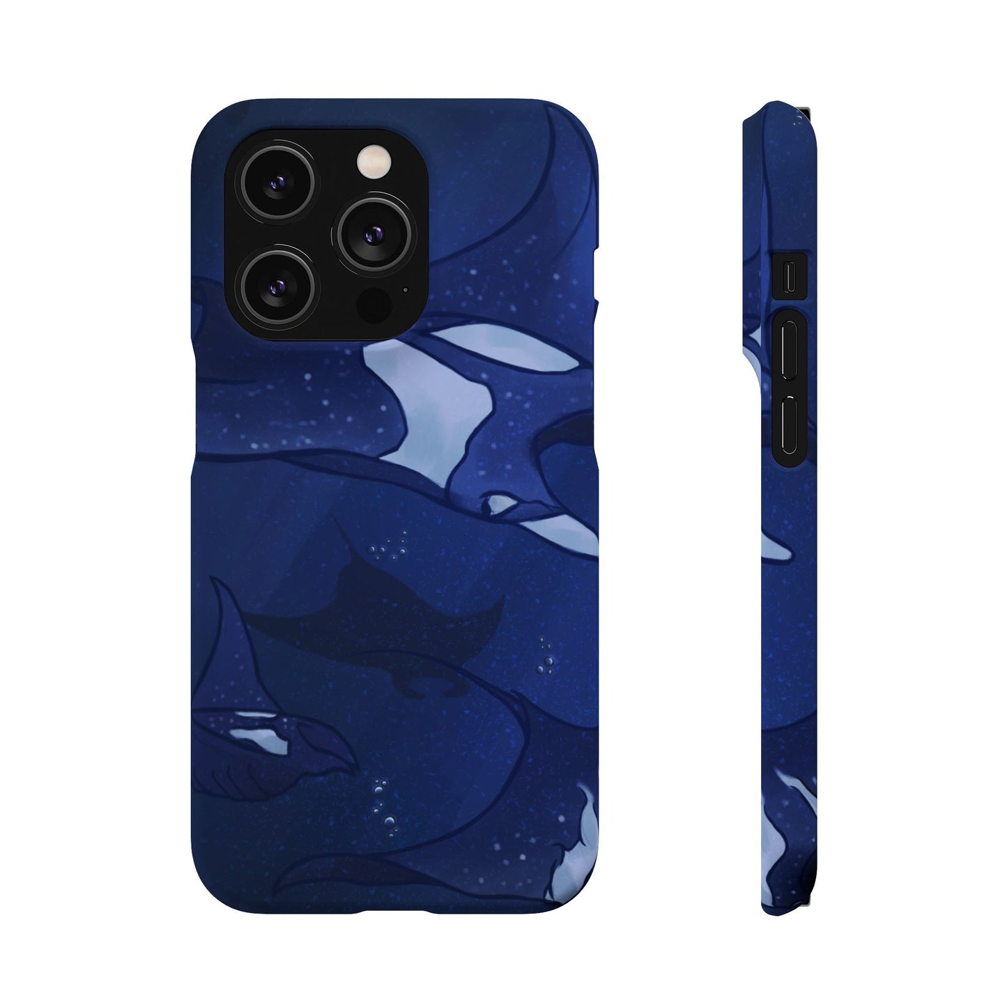 Ocean-Inspired Snap Case | Vibrant Manta Ray design