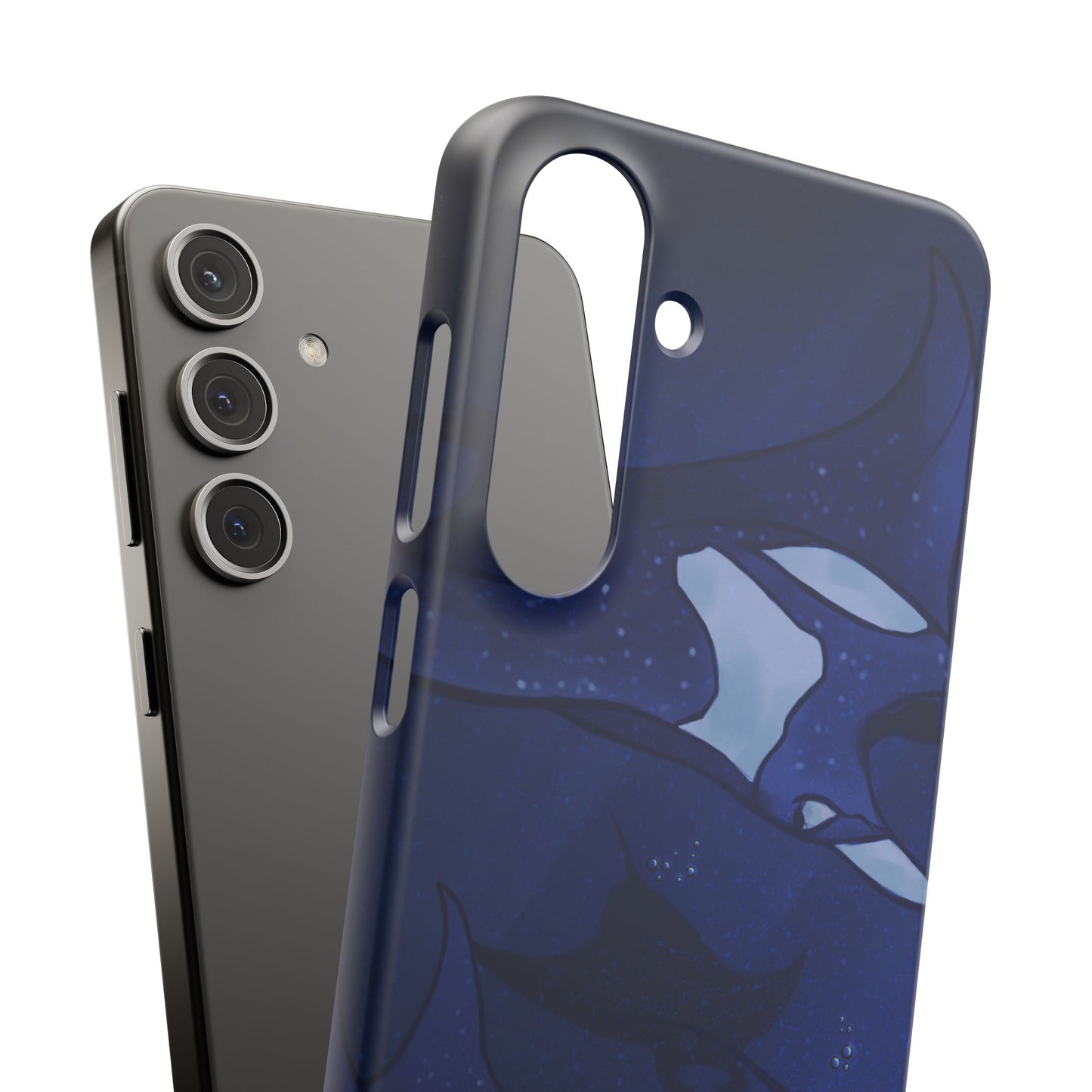 Ocean-Inspired Snap Case | Vibrant Manta Ray design