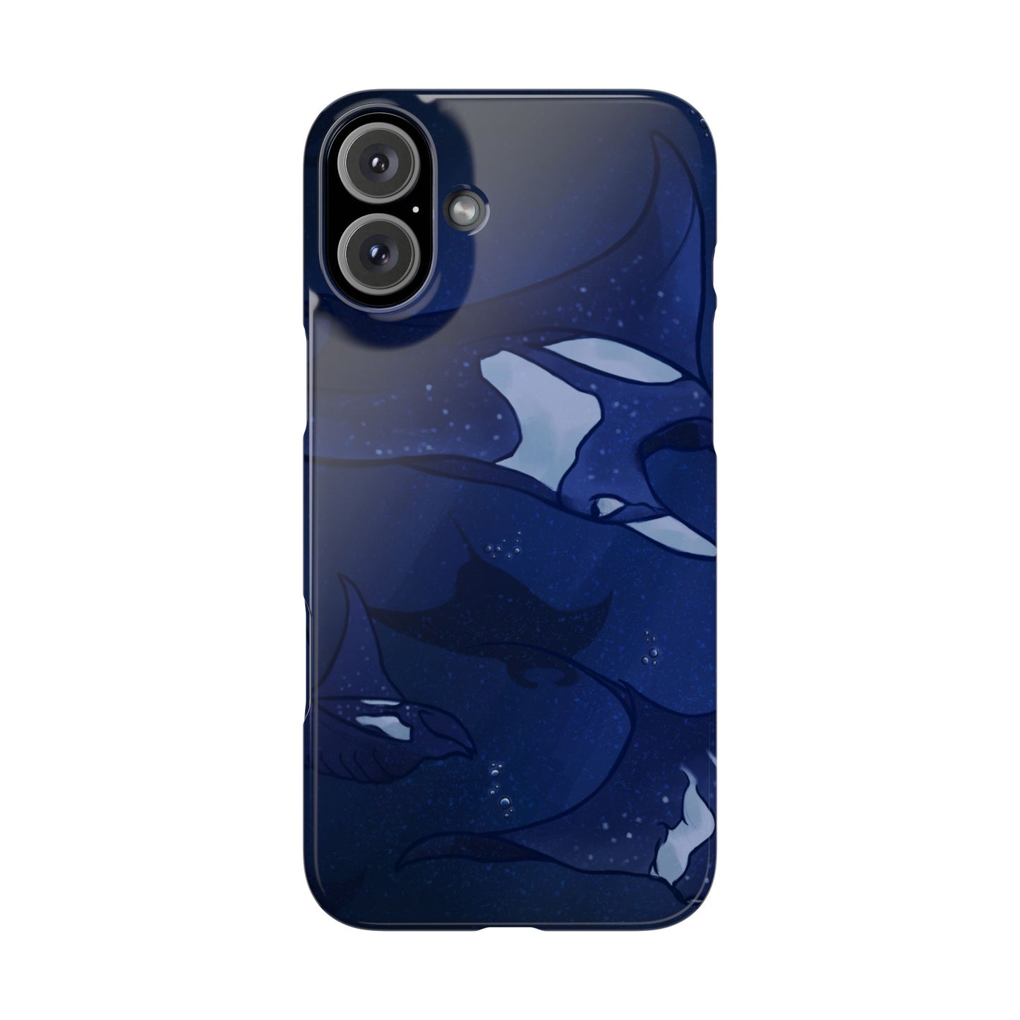 Ocean-Inspired Snap Case | Vibrant Manta Ray design