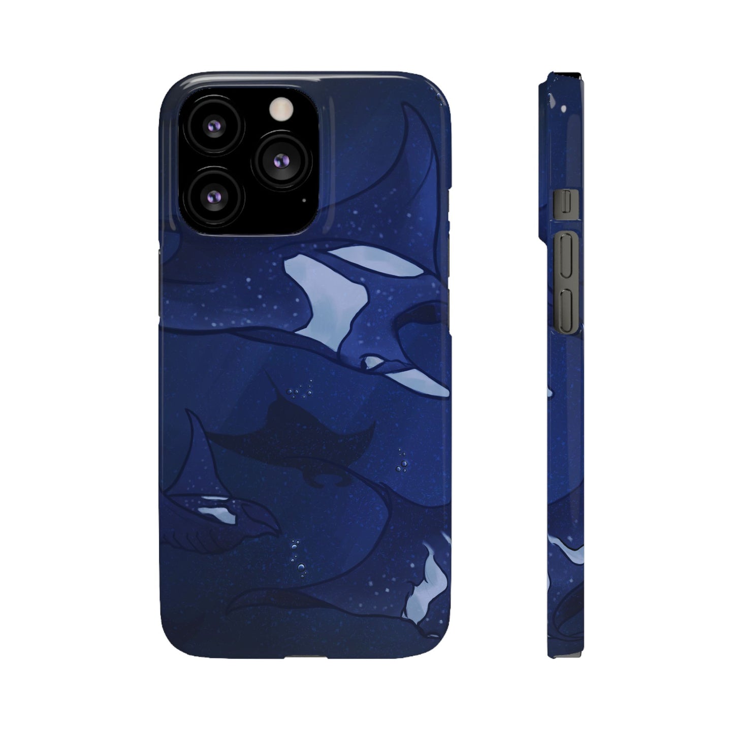 Ocean-Inspired Snap Case | Vibrant Manta Ray design