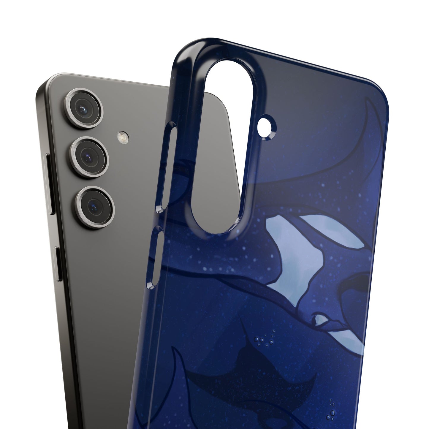 Ocean-Inspired Snap Case | Vibrant Manta Ray design
