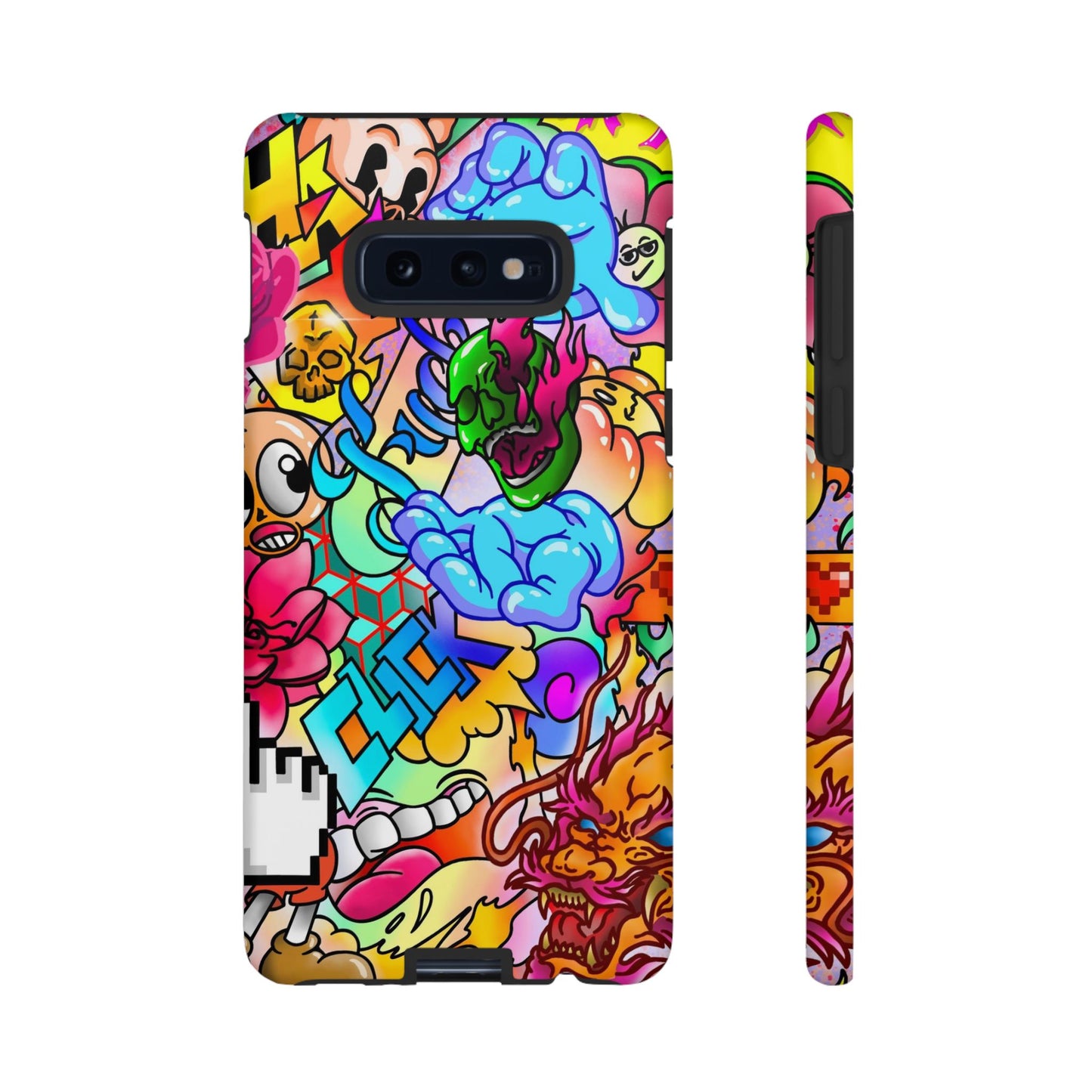 Vibrant Tough Phone Case - Funky Art Design for Gamers & Art Lovers