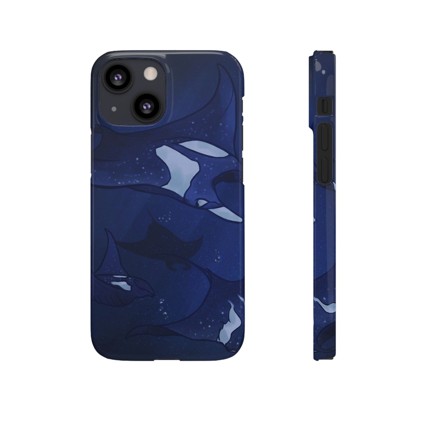 Ocean-Inspired Snap Case | Vibrant Manta Ray design