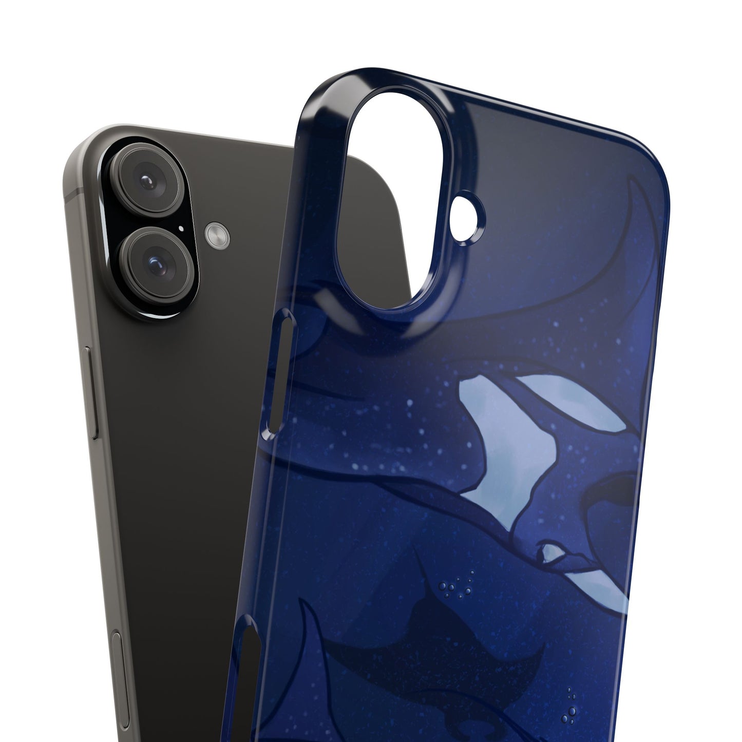 Ocean-Inspired Snap Case | Vibrant Manta Ray design