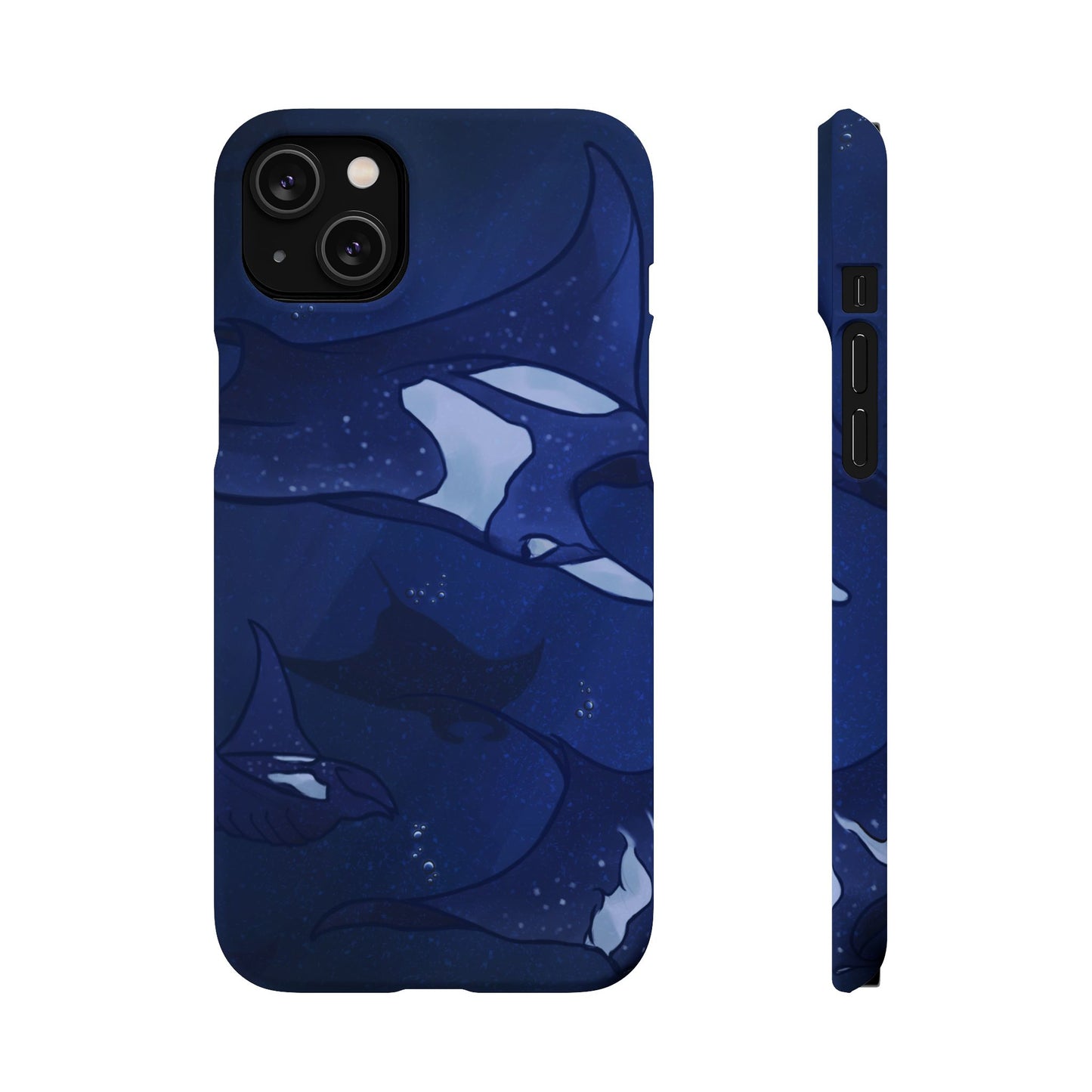 Ocean-Inspired Snap Case | Vibrant Manta Ray design